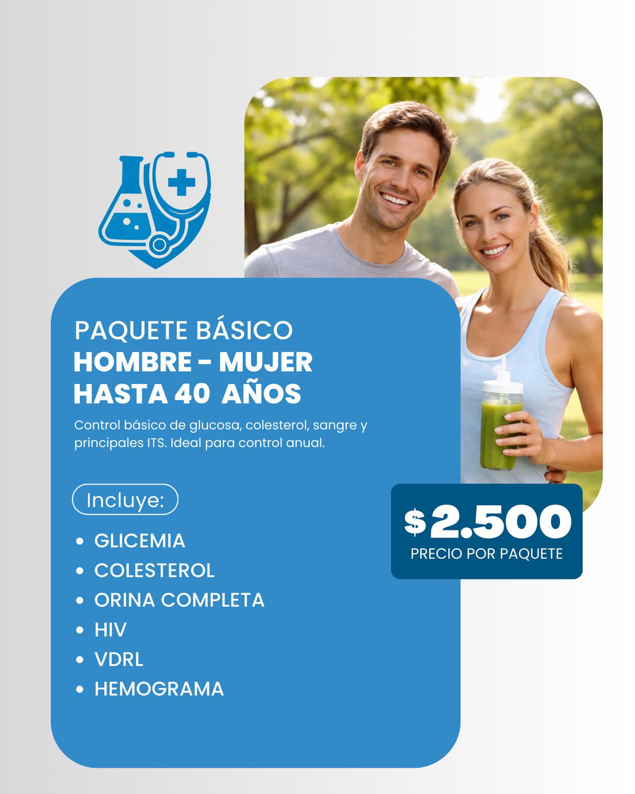 Paquete Básico Hasta 40 Años