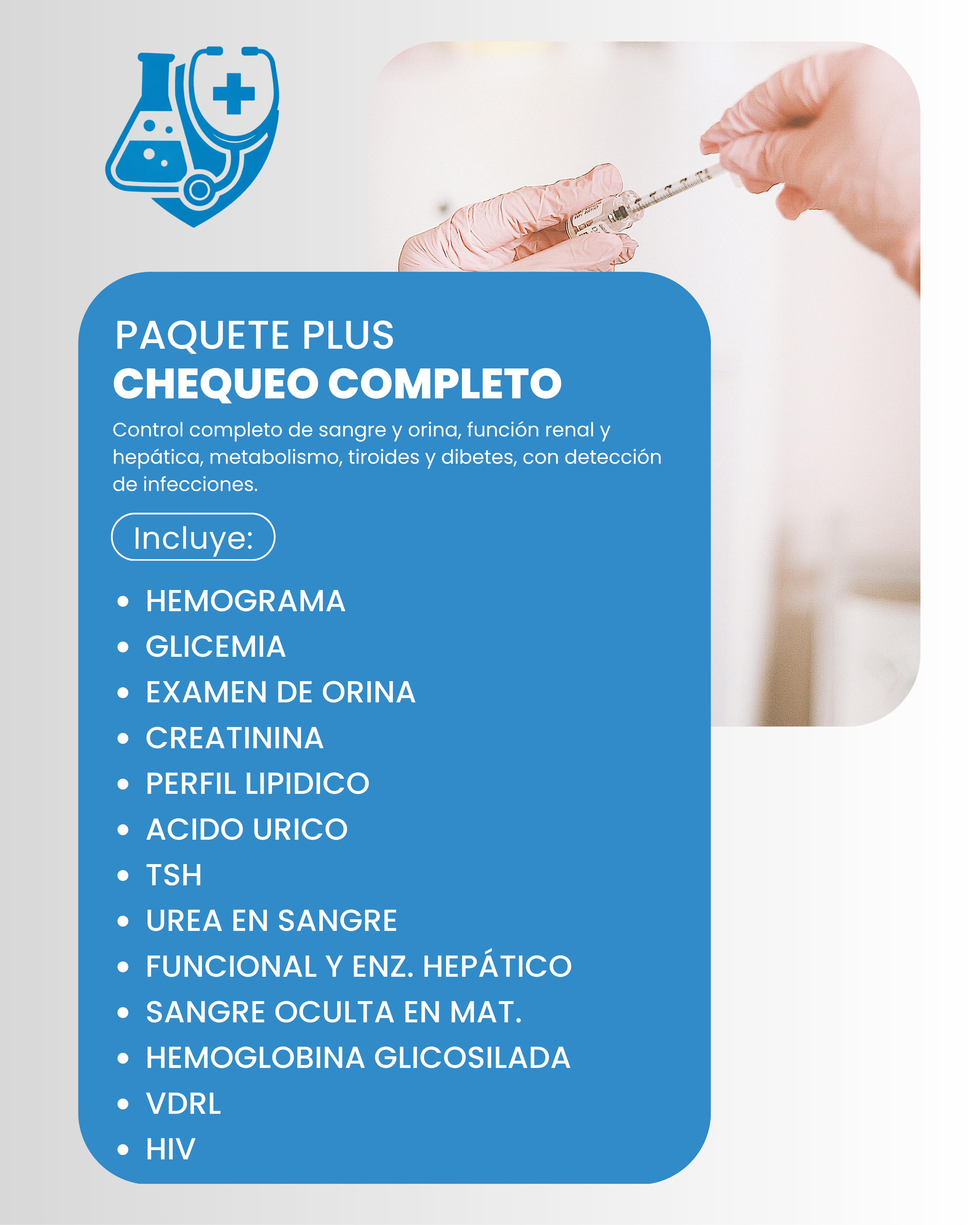 Paquete Plus Chequeo Completo